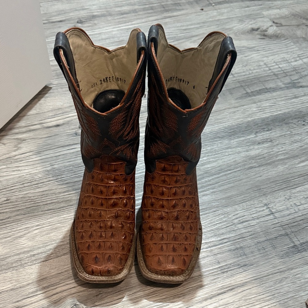 Brown and Black Western Boots